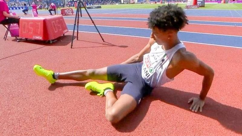 Furlani, l'Europeo è giunto al termine: infortunio al primo salto e ritiro, trasportato via su una sedia a rotelle. 1