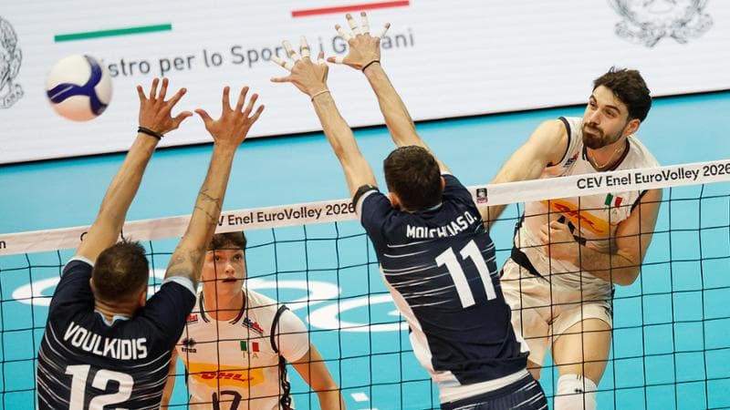 Volley, Europei maschili: l'Italia batte 3-0 anche la Grecia Volley, Europei maschili: l'Italia batte 3-0 anche la Grecia 1